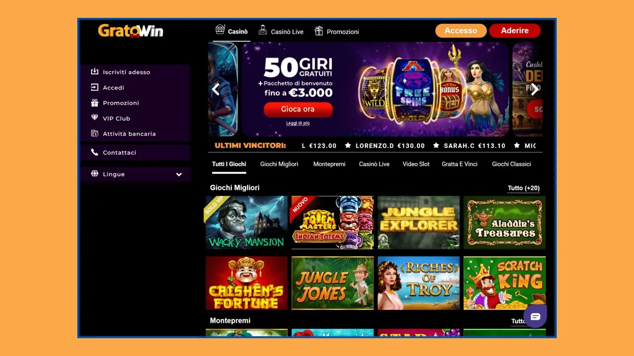 Assortiment de jeux du casino Gratowin